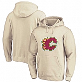 Calgary Flames Cream All Stitched Pullover Hoodie,baseball caps,new era cap wholesale,wholesale hats